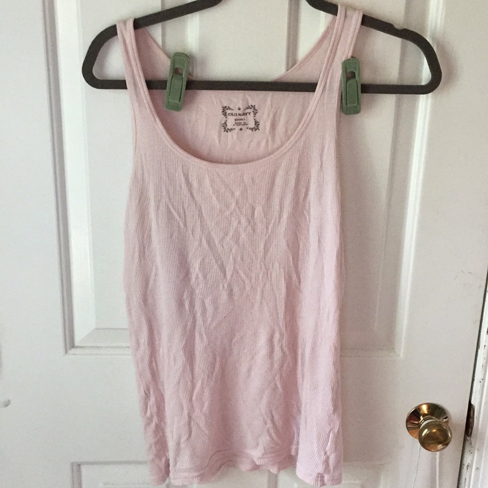Baby Pink Ribbed Tank Top